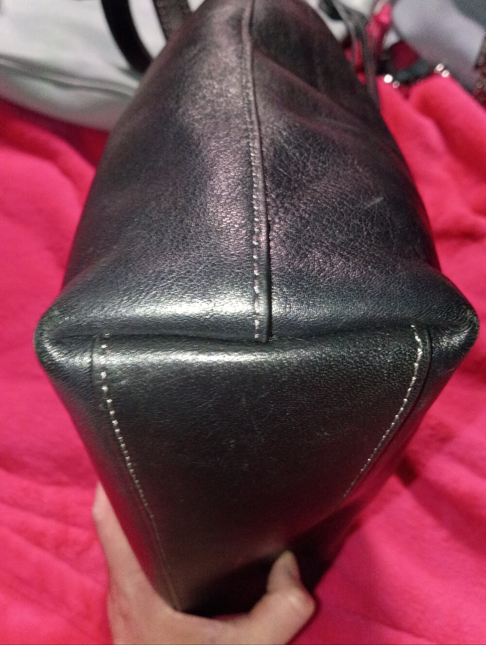 Coach Brooklyn Black Leather Shoulder Hobo with Gold Chain Detail - Picture 6 of 13